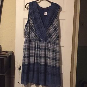 Plaid julia Jordan dress 22w blue white